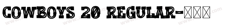 Cowboys 20 Regular字体转换